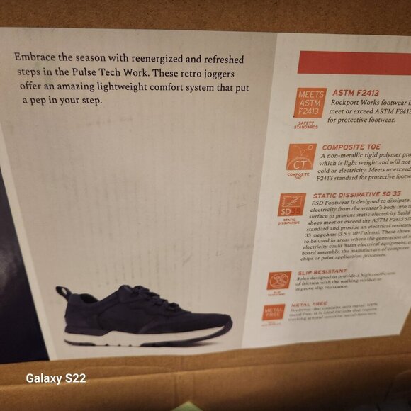 Pulse Tech Work Women's Black Fashion Work Sneakers RK771. NIB. Size 10 - Picture 10 of 11